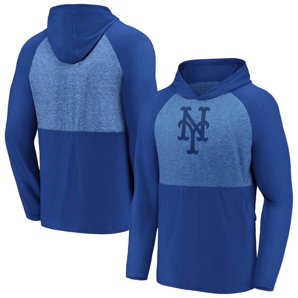 Men’s Fanatics New York Mets Iconic Marble Clutch Raglan Pullover Hoodie 5XL